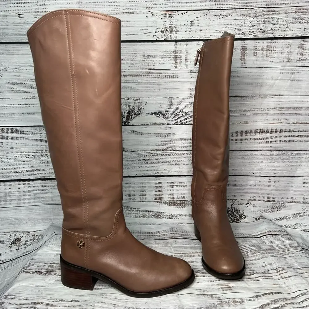 Tory‎ Burch Size 8 Riding Boot Leather Fulton 55mm Boot 31148386